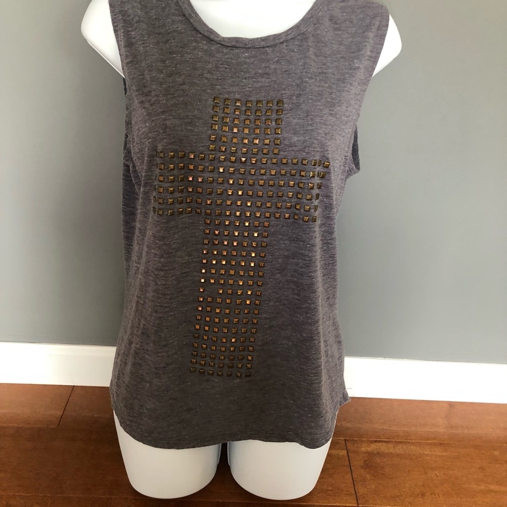 Studded tank with a cross symbol large